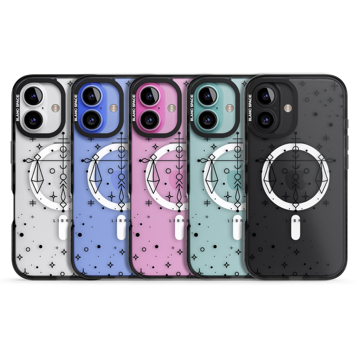 iPhone 16 Pro Max Libra Emblem - Transparent Design Black Impact Phone Case