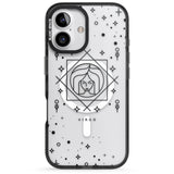 iPhone 16 Pro Max Virgo Emblem - Transparent Design Black Impact Phone Case