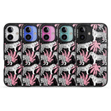 iPhone 16 Pro Max White Tigers on Black Pattern Black Impact Phone Case