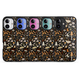 iPhone 16 Pro Max Sentimental Mushrooms Pattern Black Impact Phone Case