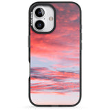 iPhone 16 Pro Max Pink Cloudy Sunset Photograph Black Impact Phone Case