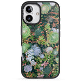 iPhone 16 Pro Max Colourful Succulents Photograph Black Impact Phone Case