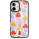 iPhone 16 Pro Max Happy Shrooms Black Impact Phone Case