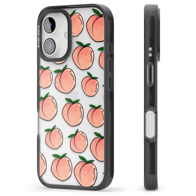 iPhone 16 Pro Max Life's a Peach Black Impact Phone Case