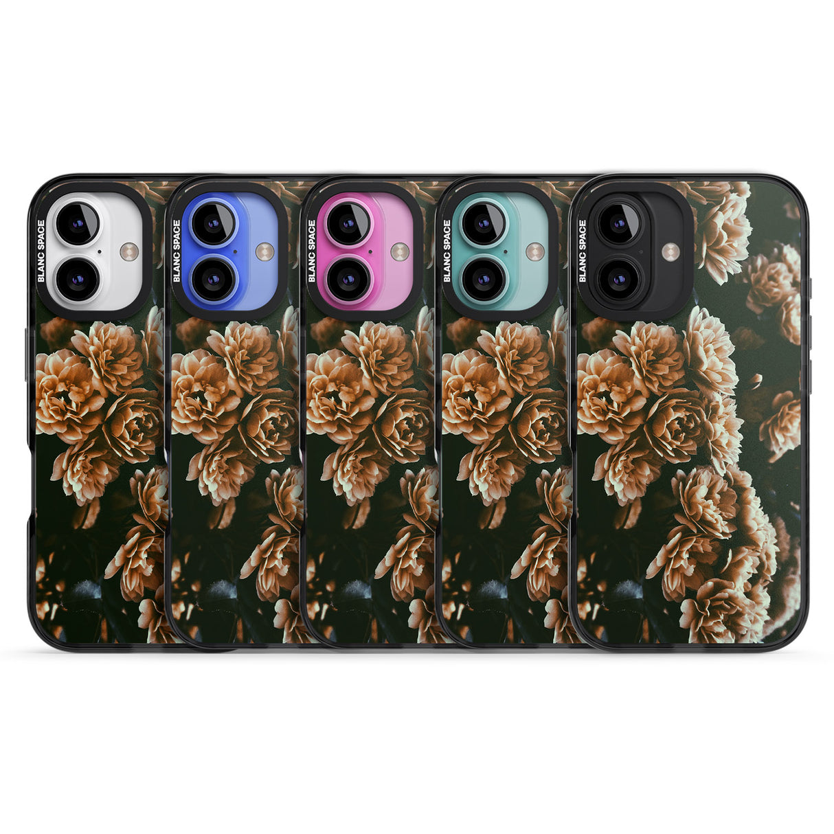 iPhone 16 Pro Max White Peonies - Real Floral Photographs Black Impact Phone Case