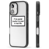 iPhone 16 Pro Max F*ck Social Media Black Impact Phone Case