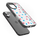 iPhone 16 Pro Max Kawaii Pill Pattern Black Impact Phone Case