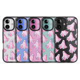 Pink Ghosts Black Impact Phone Case for iPhone 16, iPhone 16 Plus