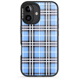 iPhone 16 Pro Max Blue Plaid Black Impact Phone Case