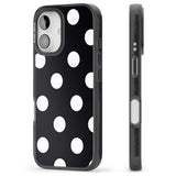 iPhone 16 Pro Max Chic Black Polka Dot Black Impact Phone Case