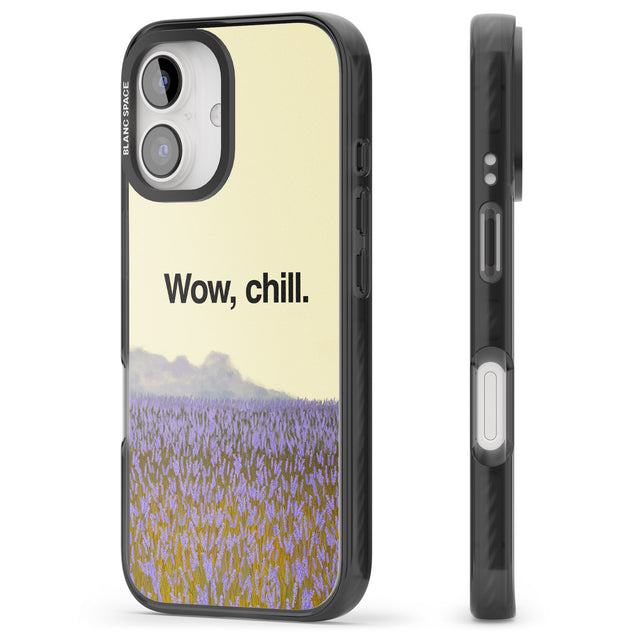 iPhone 16 Pro Max Wow, chill Black Impact Phone Case