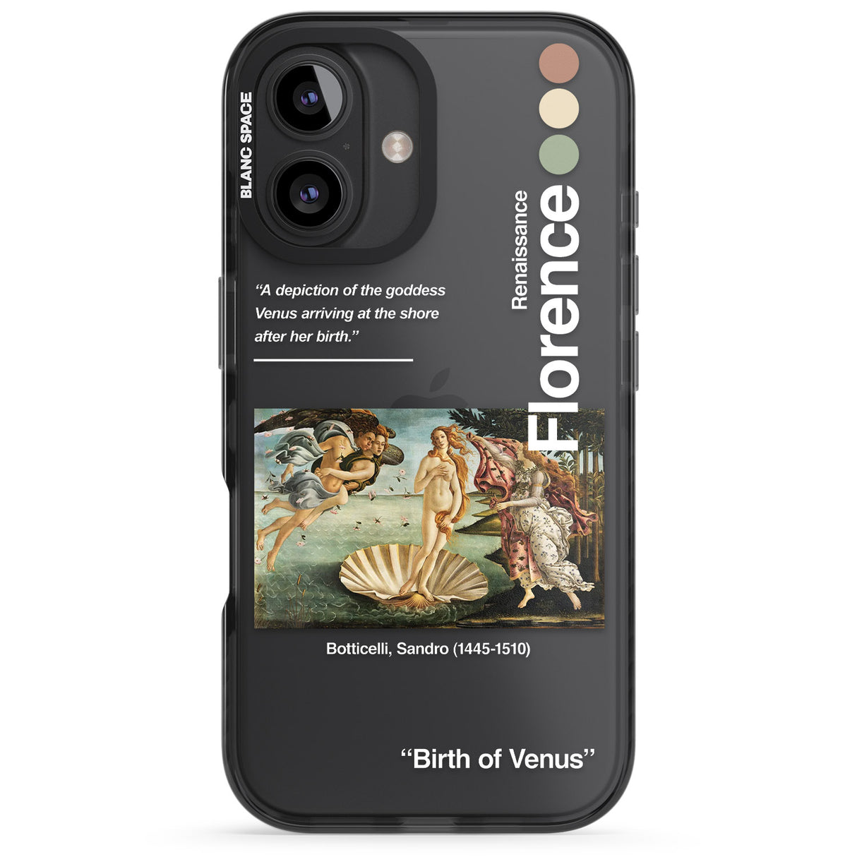 iPhone 16 Pro Max Birth of Venus Black Impact Phone Case