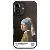 iPhone 16 Pro Max Girl with a Pearl Earring Black Impact Phone Case