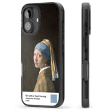 iPhone 16 Pro Max Girl with a Pearl Earring Black Impact Phone Case