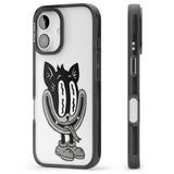 iPhone 16 Pro Max Faded Feline Black Impact Phone Case