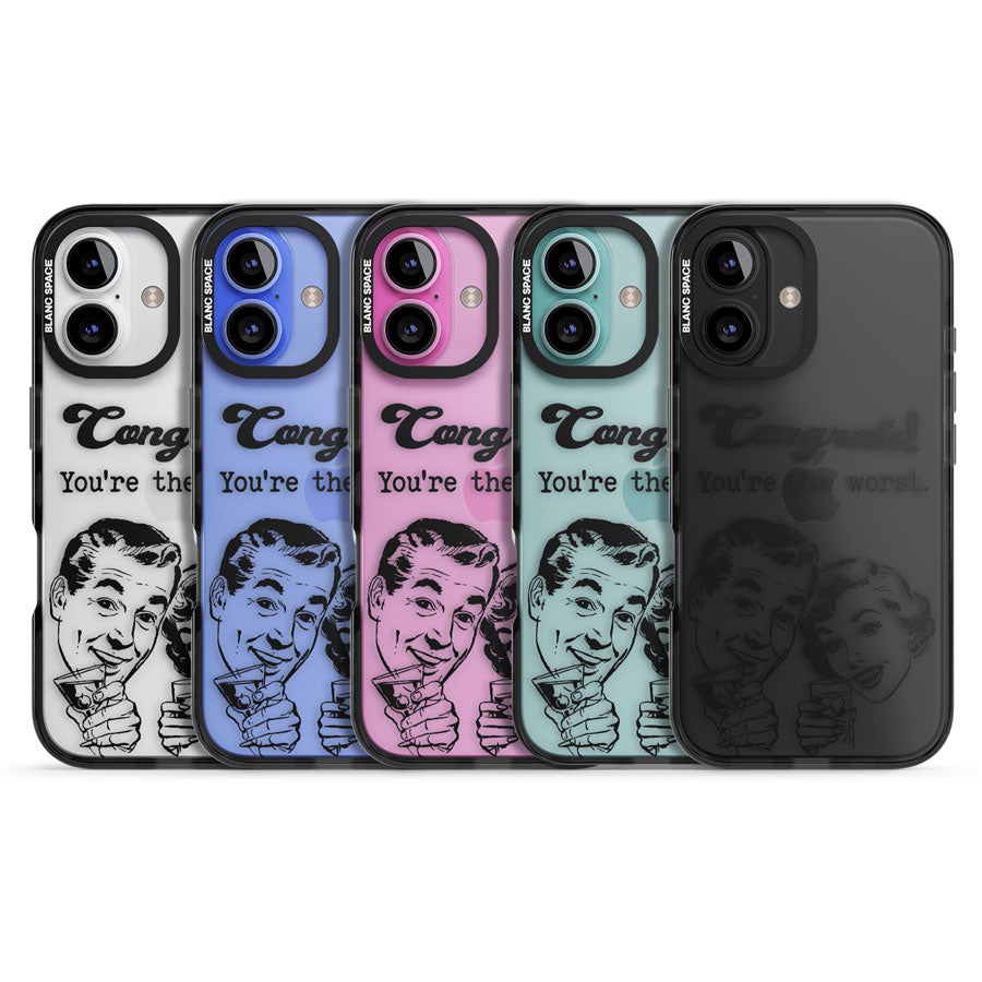 Congrats! You're the worst Black Impact Phone Case for iPhone 16, iPhone 16 Plus