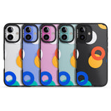 iPhone 16 Pro Max Abstract Mixed Circles Black Impact Phone Case