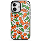 iPhone 16 Pro Max Orchard Fresh Cherries Black Impact Phone Case