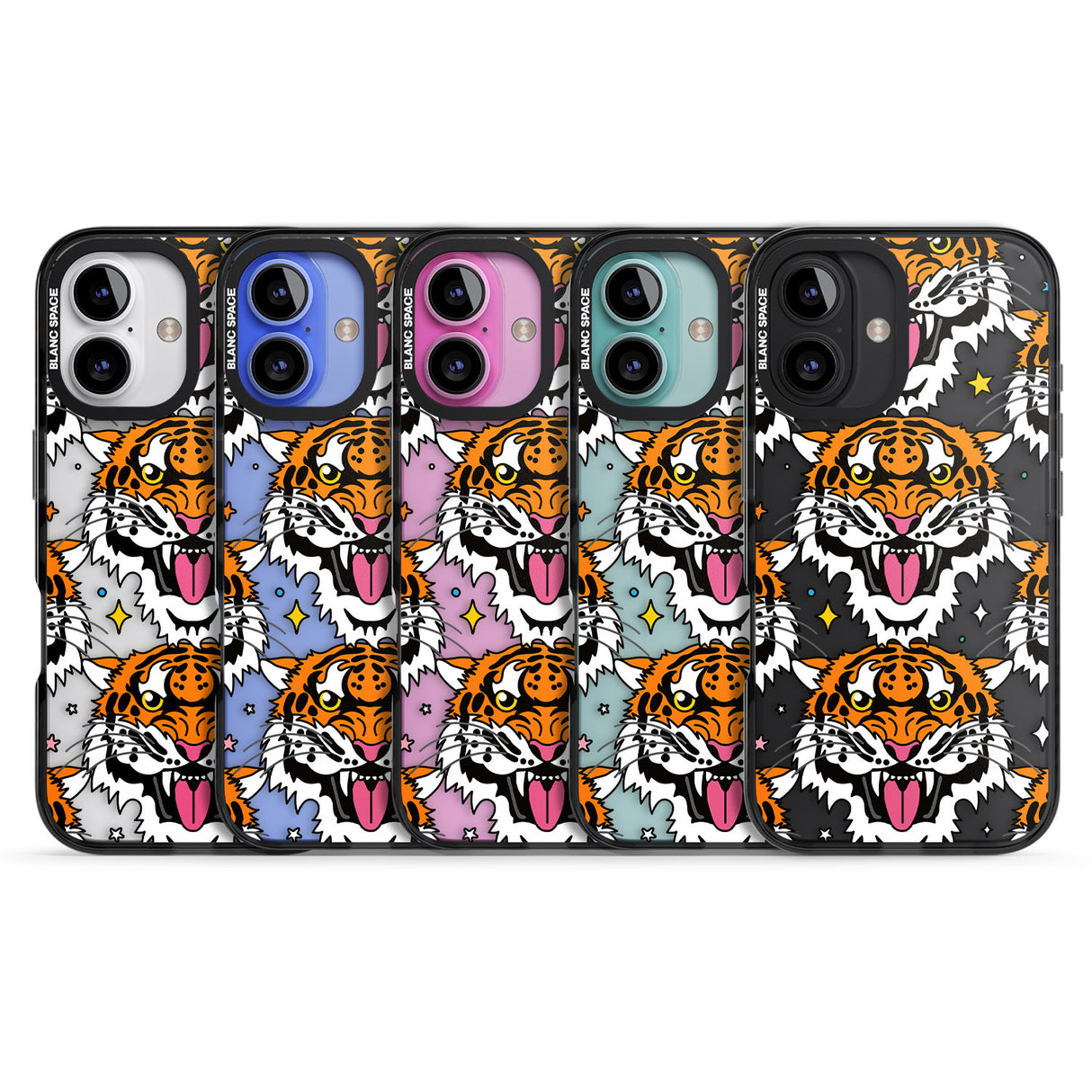 iPhone 16 Pro Max Fierce Jungle Tigers Black Impact Phone Case