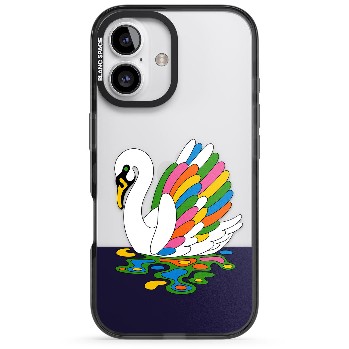 iPhone 16 Pro Max Serene Swan Black Impact Phone Case