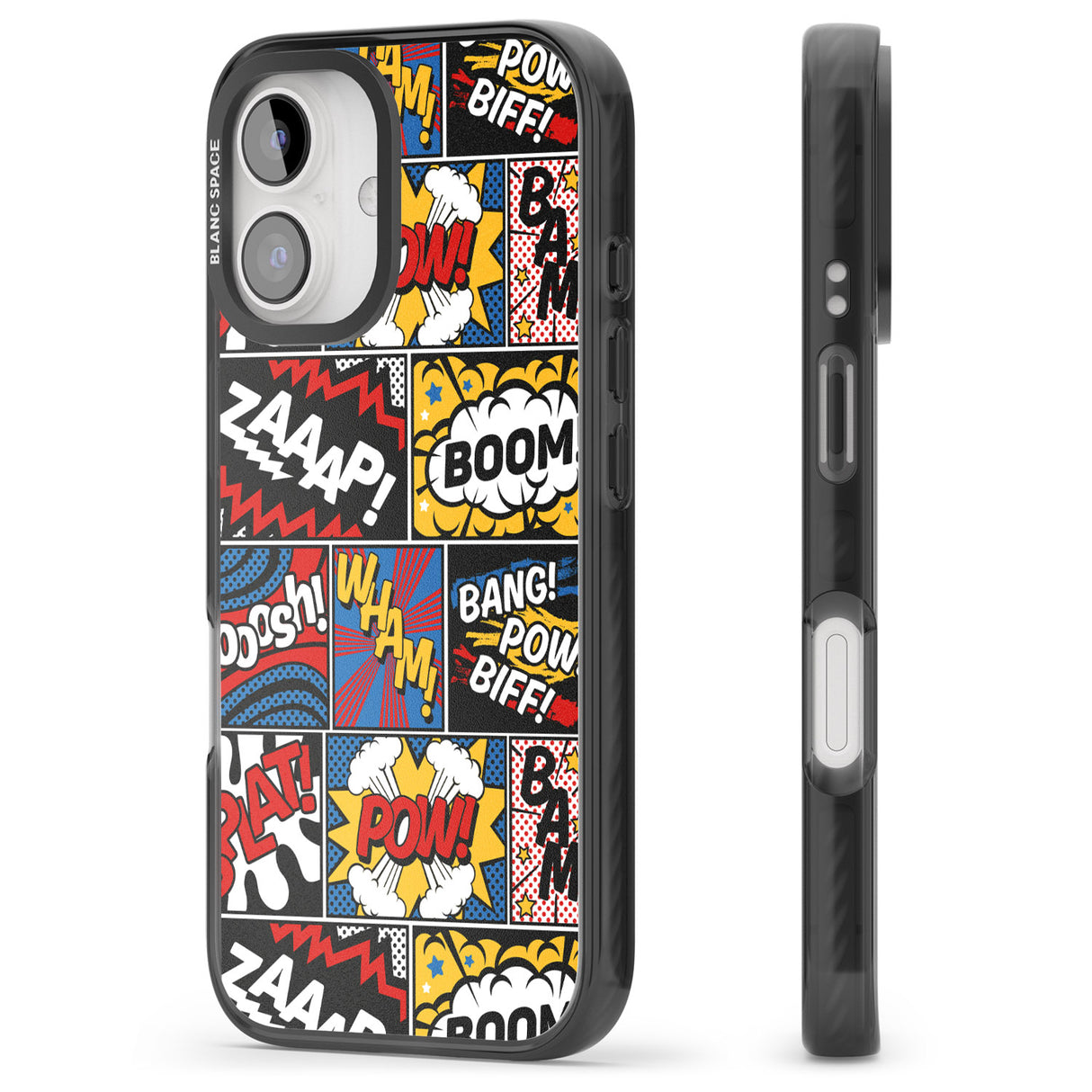 iPhone 16 Pro Max Onomatopoeia Black Impact Phone Case