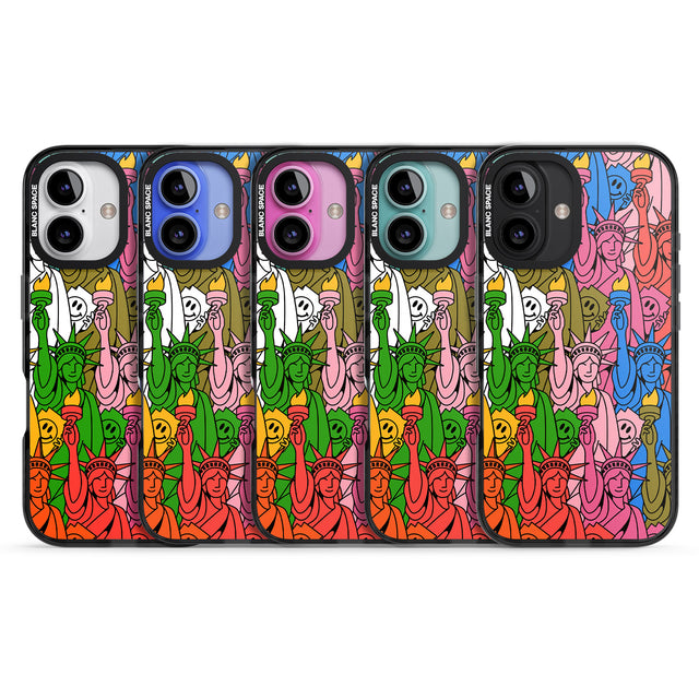 iPhone 16 Pro Max Multicolour Liberty Pattern Black Impact Phone Case