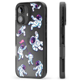 iPhone 16 Pro Max Astronaut Pattern Black Impact Phone Case