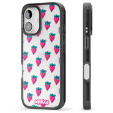 iPhone 16 Pro Max Strawberry Patch Black Impact Phone Case