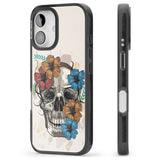 iPhone 16 Pro Max Sugar Skull Floral Black Impact Phone Case