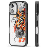 iPhone 16 Pro Max Sugar Skull Tiger Black Impact Phone Case