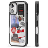 iPhone 16 Pro Max Red & Black Sticker Mix Black Impact Phone Case