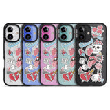 iPhone 16 Pro Max Skull & Flowers Sticker Black Impact Phone Case