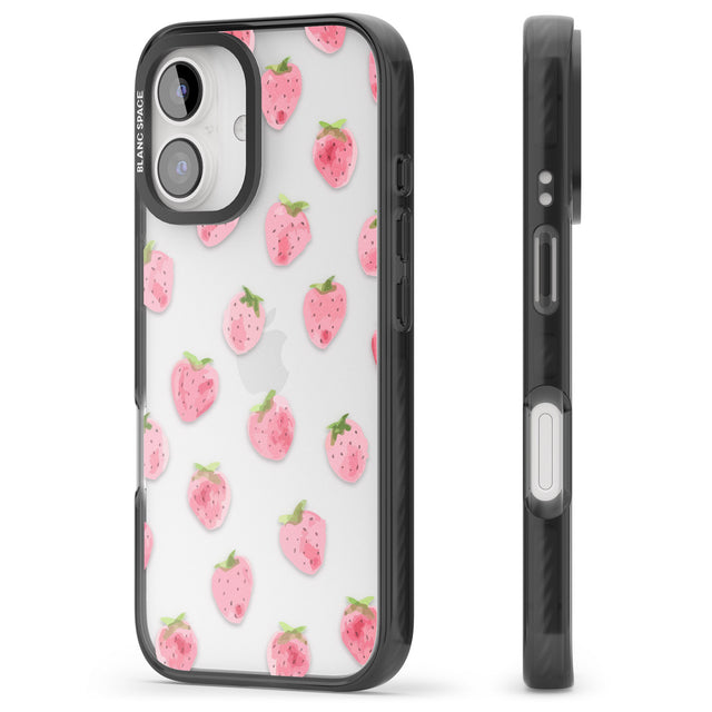 iPhone 16 Pro Max Classic Strawberry Black Impact Phone Case