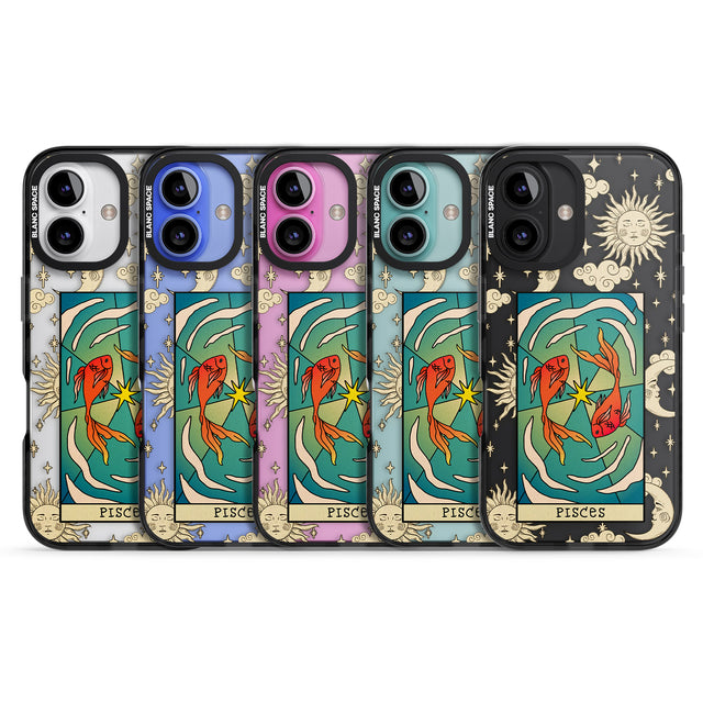 iPhone 16 Pro Max Celestial Zodiac - Pisces Black Impact Phone Case + Magsafe