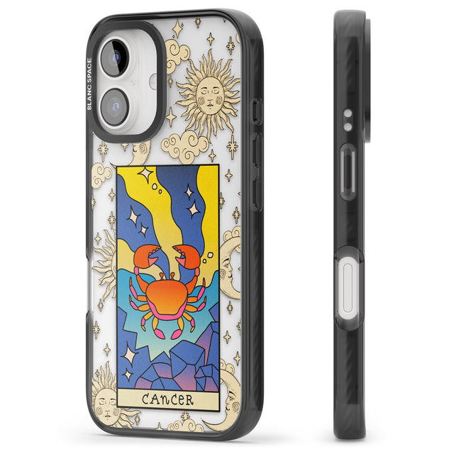 iPhone 16 Pro Max Celestial Zodiac - Cancer Black Impact Phone Case + Magsafe