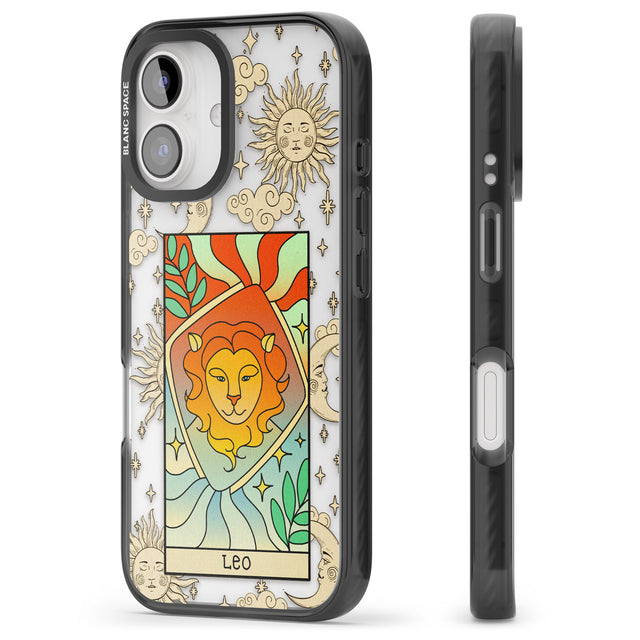 iPhone 16 Pro Max Celestial Zodiac - Leo Clear Impact Phone Case + Magsafe