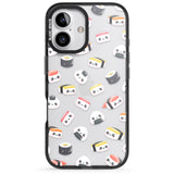 iPhone 16 Pro Max Kawaii Sushi & Rice Black Impact Phone Case