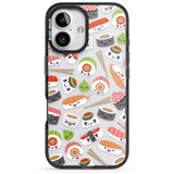 iPhone 16 Pro Max Kawaii Sushi Mix Black Impact Phone Case