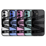 iPhone 16 Pro Max Black Stripes I'm Not Interested Black Impact Phone Case