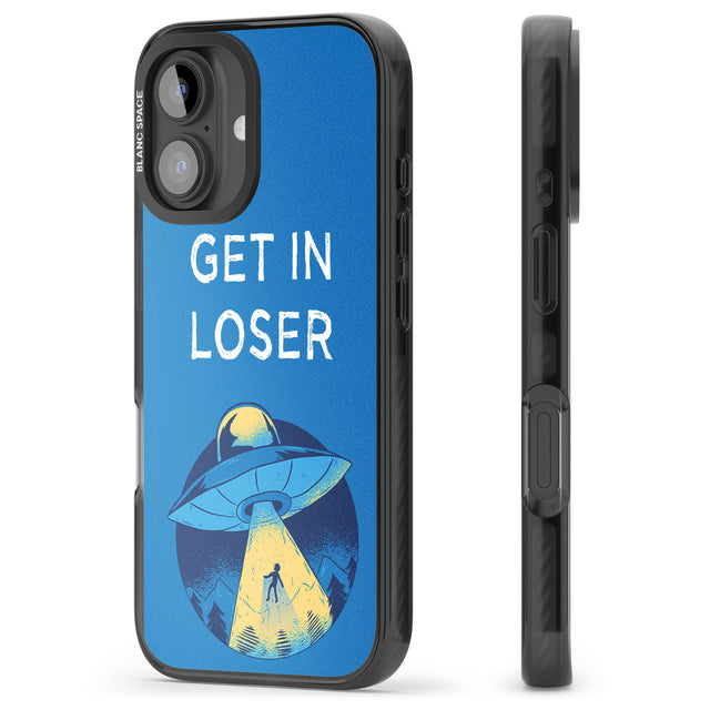 iPhone 16 Pro Max Get in Loser UFO Black Impact Phone Case