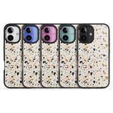 iPhone 16 Pro Max Pale Pink, Blue, & Mocha Terrazzo Pattern Black Impact Phone Case