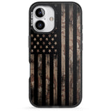 iPhone 16 Pro Max American Flag Camo Black Impact Phone Case