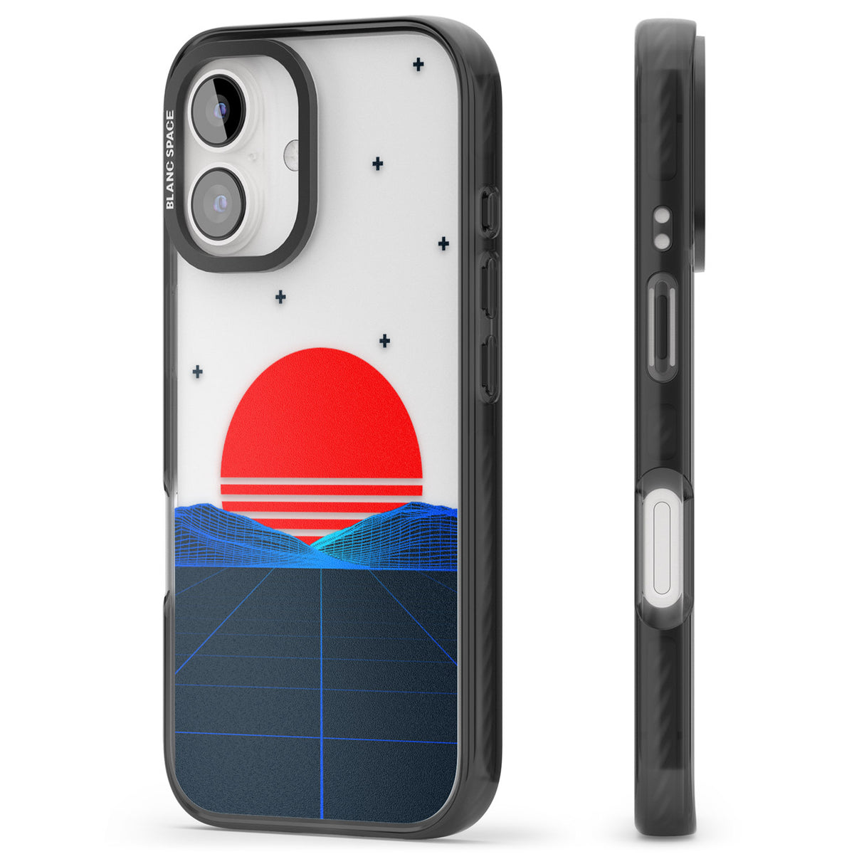 iPhone 16 Pro Max Japanese Sunset Vaporwave Black Impact Phone Case