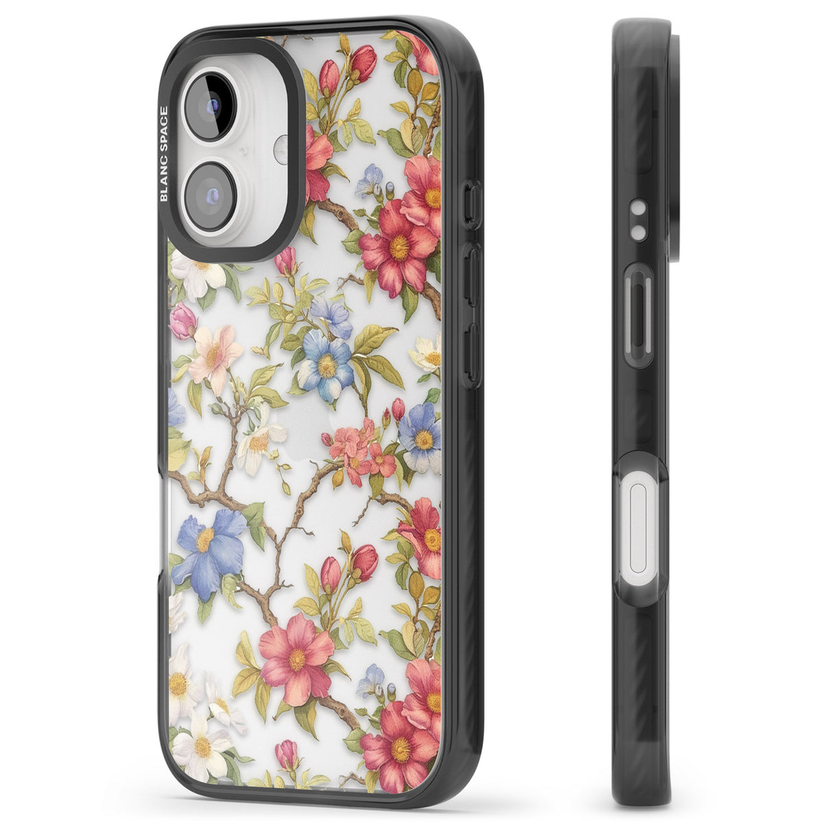 iPhone 16 Pro Max Vintage Vines & Flowers Clear Impact Phone Case + Magsafe