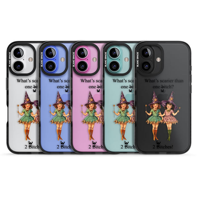 Two Witches Black Impact Phone Case for iPhone 16, iPhone 16 Plus