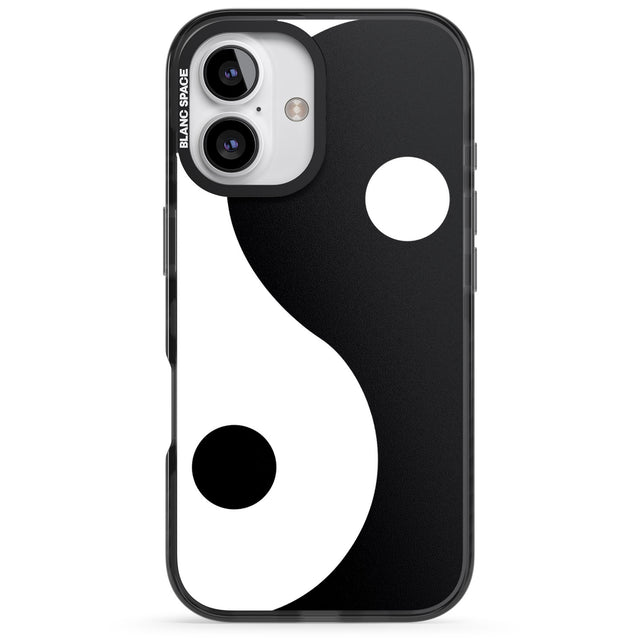 iPhone 16 Pro Max Large Yin Yang Black Impact Phone Case