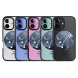 iPhone 16 Pro Max Pisces Zodiac Transparent Design - Blue Black Impact Phone Case