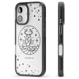 iPhone 16 Pro Max Scorpio Emblem - Transparent Design Black Impact Phone Case