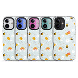 iPhone 16 Pro Max Sweet As Honey Patterns: Bees & Rainbows Black Impact Phone Case