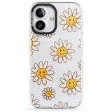 iPhone 16 Daisy Faces Clear Impact Phone Case